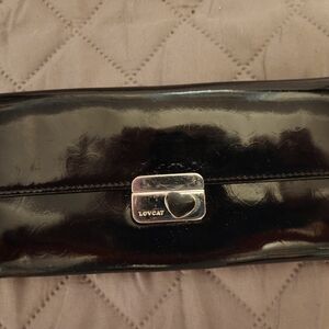Lovcat Black Patent Leather Long Wallet